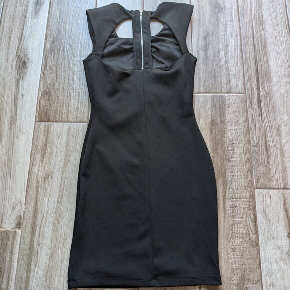 Miss Selfridge Women’s Bodycon Dress Size 8 Black Abstract Print Cutout Back - Picture 5 of 5